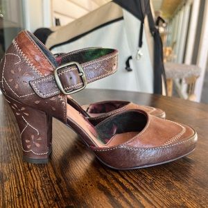 Kenzie leather BOHO heels sandals mules